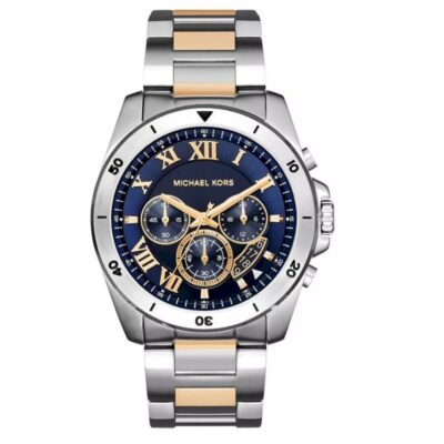 Michael Kors Men's Brecken Chronograph Two Tone Blue Watch - MK8437